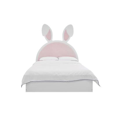 粉兔兔软包床屏（普通式床架-EO）